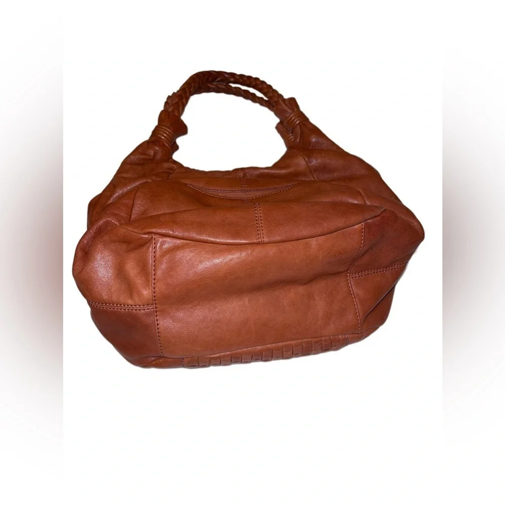 LOCKHEART Brick Woven Leather Hobo Handbag Braided Shoulder Strap